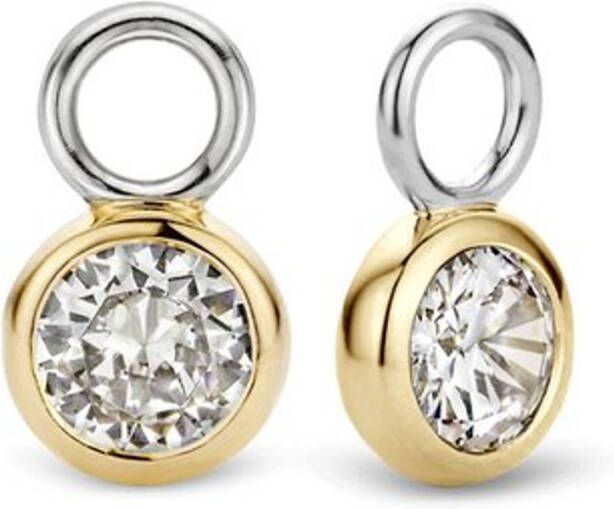 TI SENTO Milano Oorbedels verguld met zirkonia 9180ZY