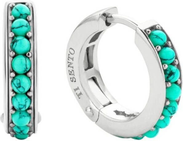 TI SENTO Milano Oorbellen 925 Sterling Zilveren Oorbellen 7764 Groen