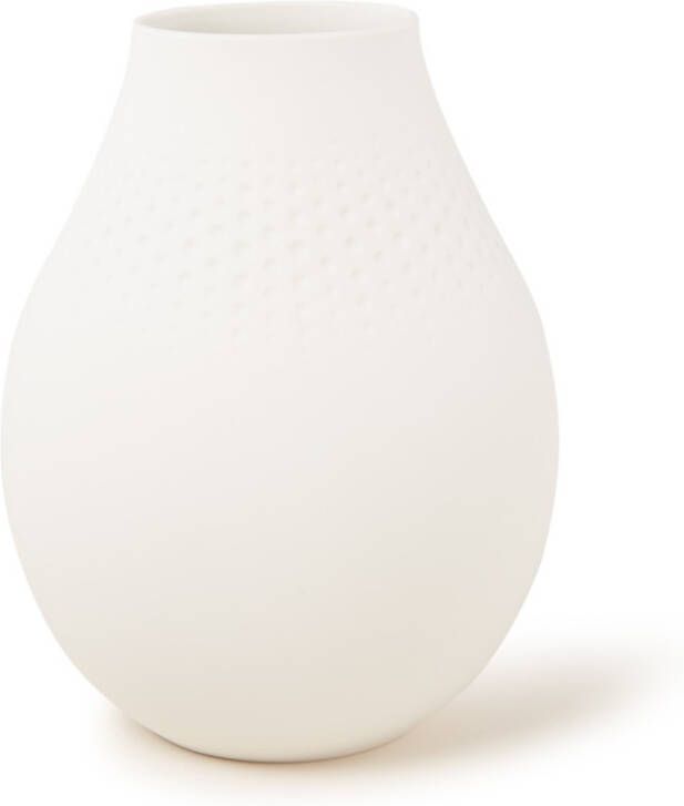 Villeroy & Boch Manufacture Collier Blanc Vaas Perle M 20 cm