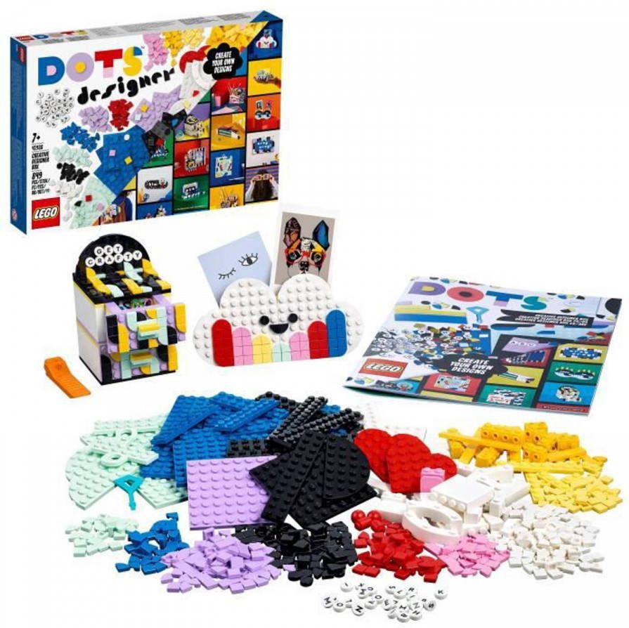 LEGO 41938 Dots Knutseldoos, Decoratieve Tegels, Potloodhouder, Bureauorganizer, Frame En Deurpaneel Voor
