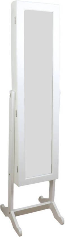 Orange85 Sieradenkast Met Spiegel Wit Sieradendoos Passpiegel