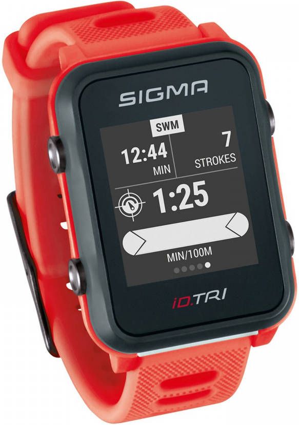 Sigma Sporthorloge Id.tri Neon Rood