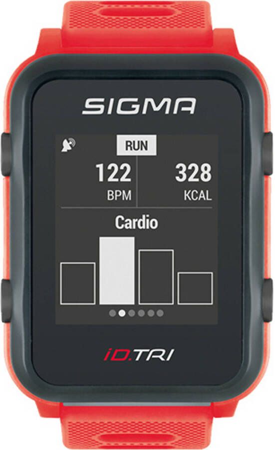 Sigma Sporthorloge set Id.tri Waterdicht/gps Rood