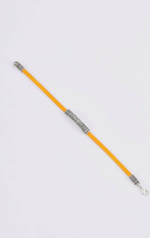 boohoo Pu Armband Met Metalen Staaf, Orange