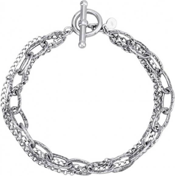 AMY VERMONT 3 rijige armband Zilverkleur