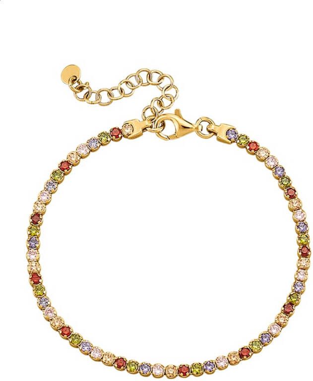 AMY VERMONT Armband met synth. zirkonia's Multicolor