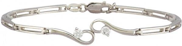 AMY VERMONT Armband met synth. zirkonia's Wit