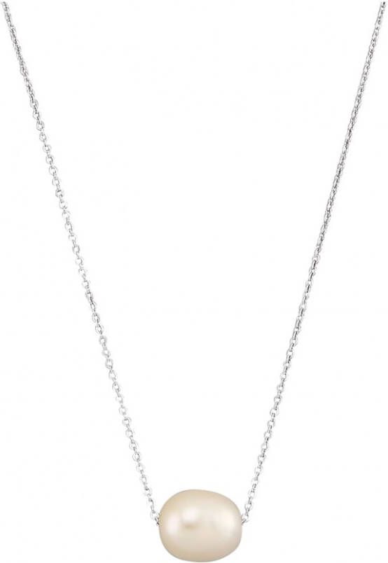 AMY VERMONT Collier met cultivé zoetwaterparel Zilverkleur