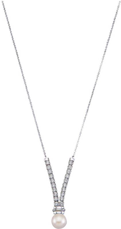 AMY VERMONT Collier met cultivé zoetwaterparel Wit