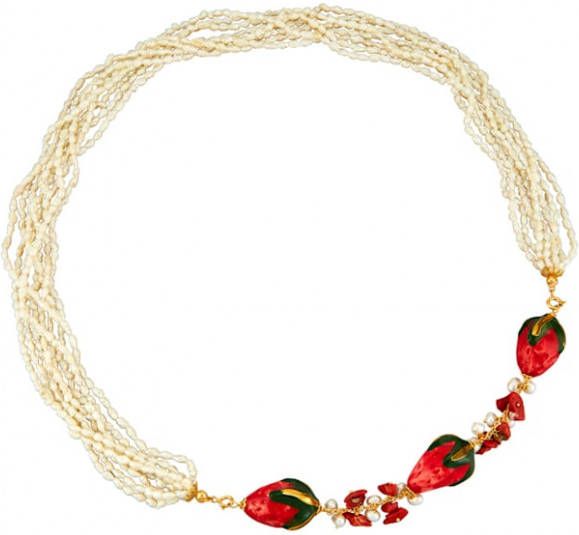 AMY VERMONT Collier met cultivé zoetwaterparels Wit