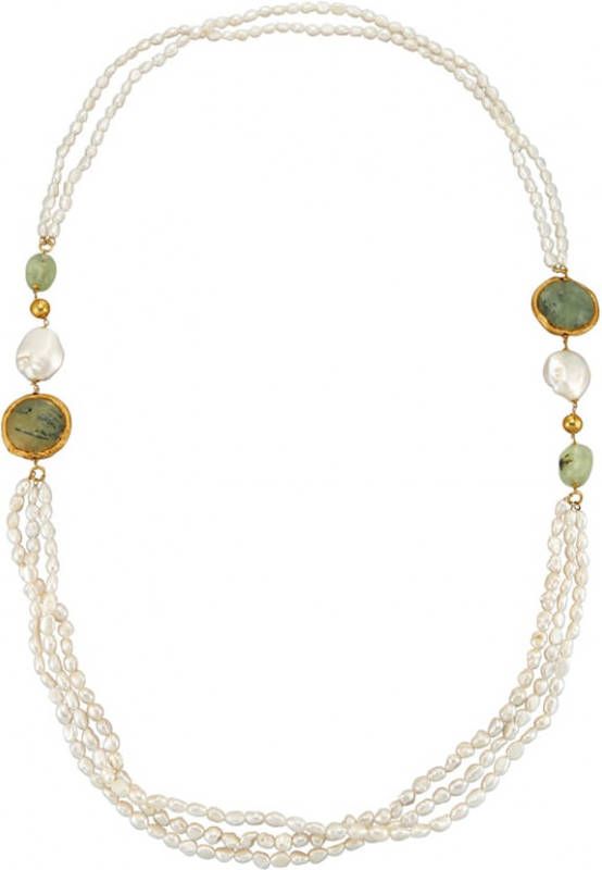 AMY VERMONT Collier met cultivé zoetwaterparels Wit
