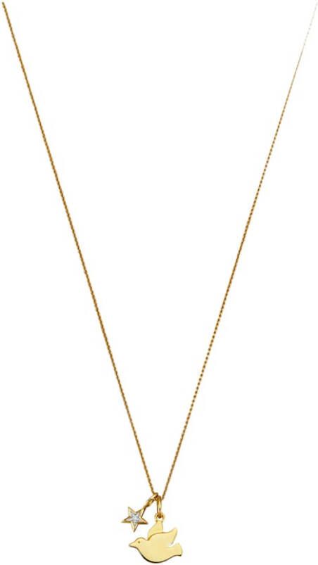 AMY VERMONT Collier met diamant Geelgoudkleur