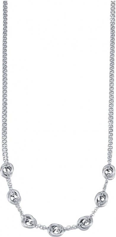 AMY VERMONT Collier met gevlochten elementen Zilverkleur