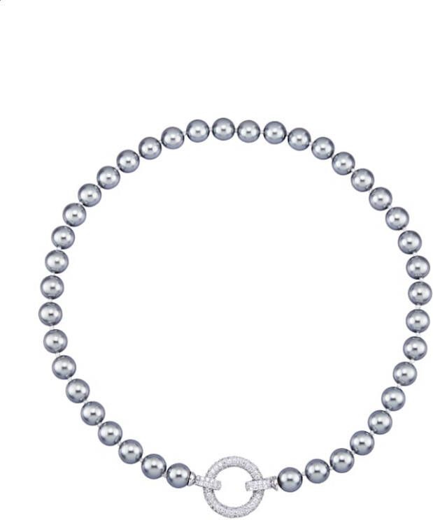 AMY VERMONT Collier met schelpparels Grijs