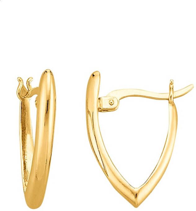 AMY VERMONT Creolen van echt zilver Geelgoudkleur