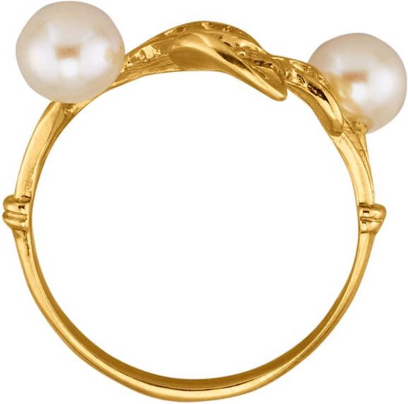 AMY VERMONT Damesring Met cultivé zoetwaterparels Wit