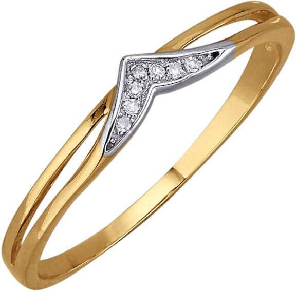 AMY VERMONT Damesring met diamanten Geelgoudkleur