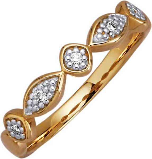 AMY VERMONT Damesring met diamanten Geelgoudkleur