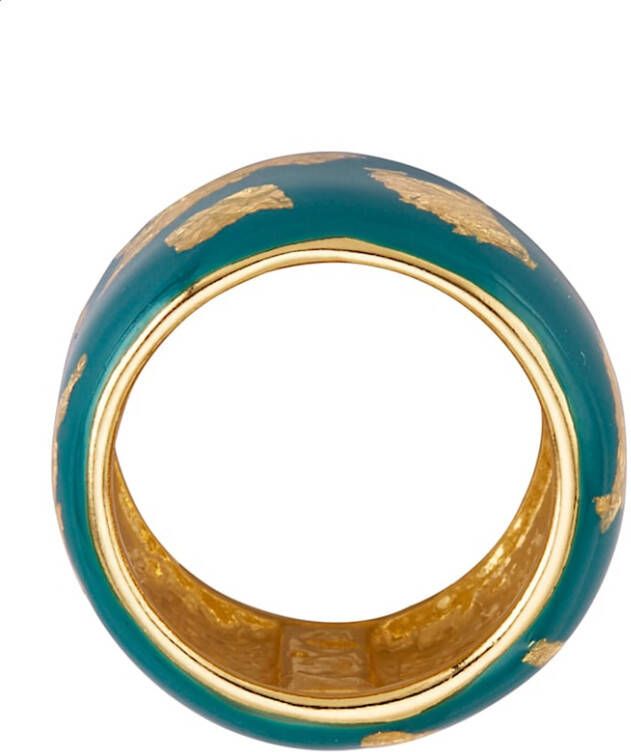 AMY VERMONT Damesring met epoxy inzet Turquoise