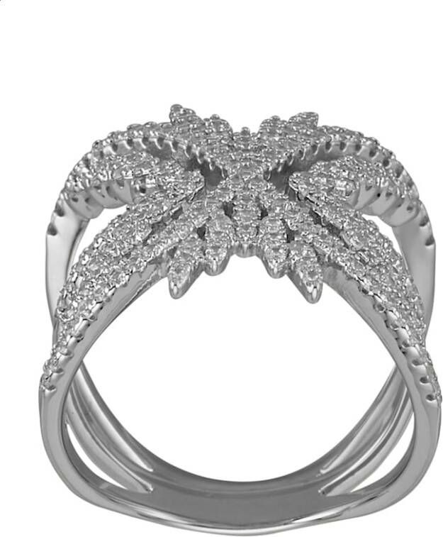 AMY VERMONT Damesring met synth. zirkonia's Zilverkleur