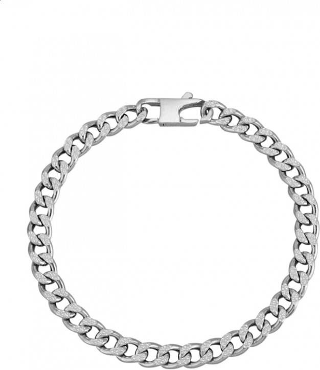 AMY VERMONT Gourmettearmband gediamanteerd Zilverkleur