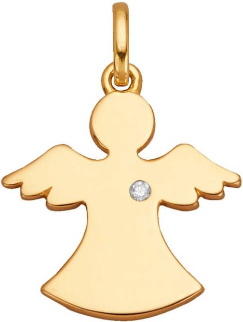 AMY VERMONT Hanger Beschermengel met diamant Geelgoudkleur
