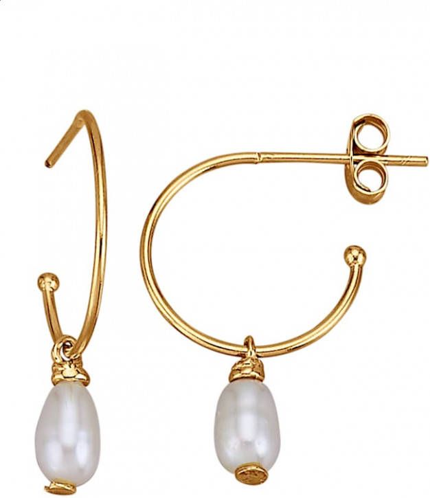 AMY VERMONT Oorbellen met cultivé zoetwaterparels Wit