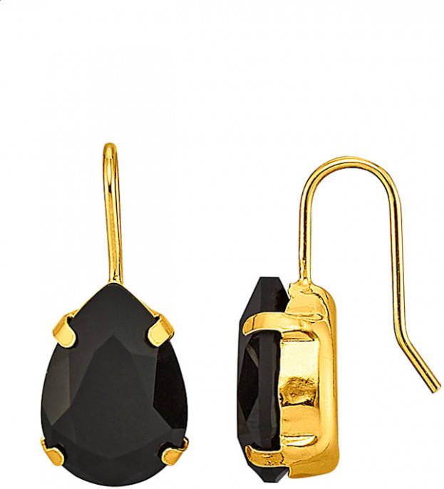 AMY VERMONT Oorbellen met kristalsteentjes Zwart