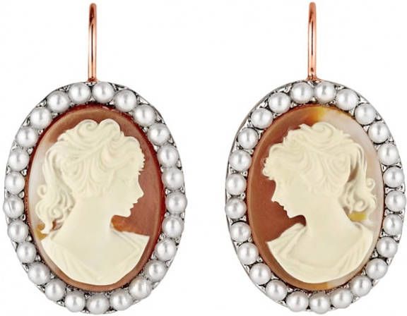 AMY VERMONT Oorbellen met synthetische parels Multicolor