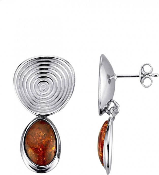 AMY VERMONT Oorstekers met barnsteen Bruin