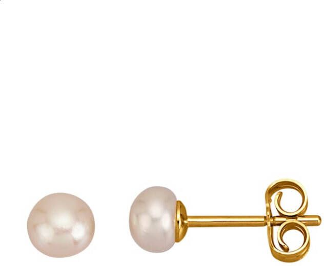 AMY VERMONT Oorstekers met cultivé zoetwaterparels Goudkleur