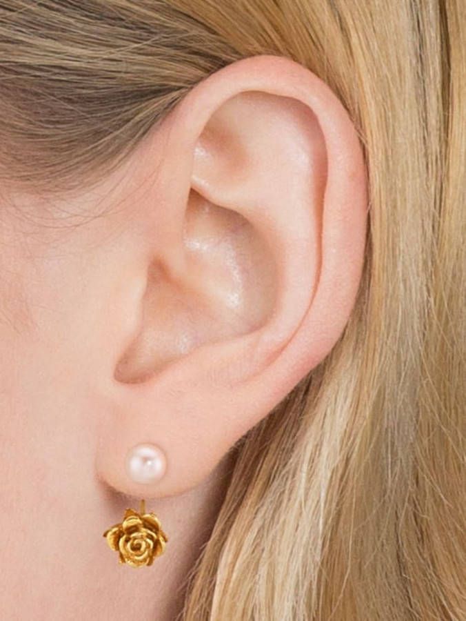 AMY VERMONT Oorstekers met cultivé zoetwaterparels Wit