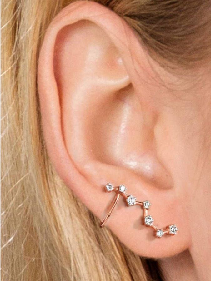 AMY VERMONT Oorstekers met diamanten Roze