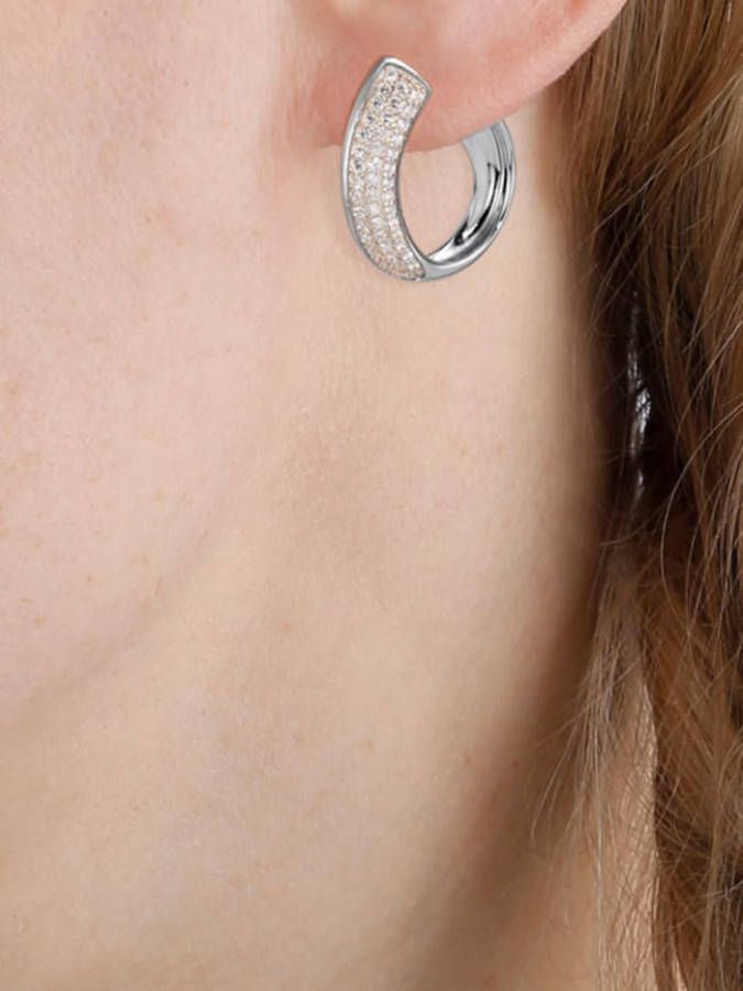 AMY VERMONT Oorstekers met synth. zirkonia's Zilverkleur