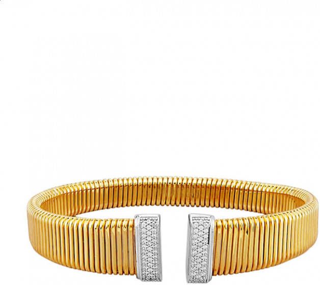 AMY VERMONT Spangarmband met synth. zirkonia's Geelgoudkleur