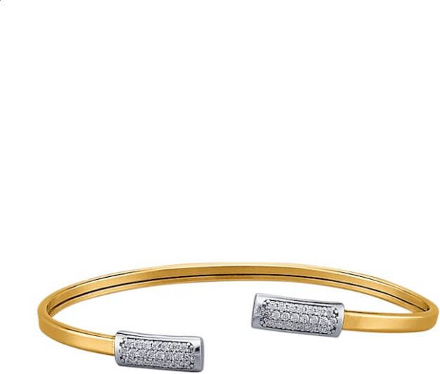 AMY VERMONT Spangarmband met synth. zirkonia's Geelgoudkleur