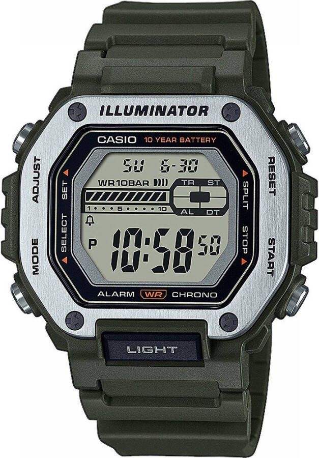 Casio Collection MWD 110H 3AVEF Metal Covered Square Digital horloge