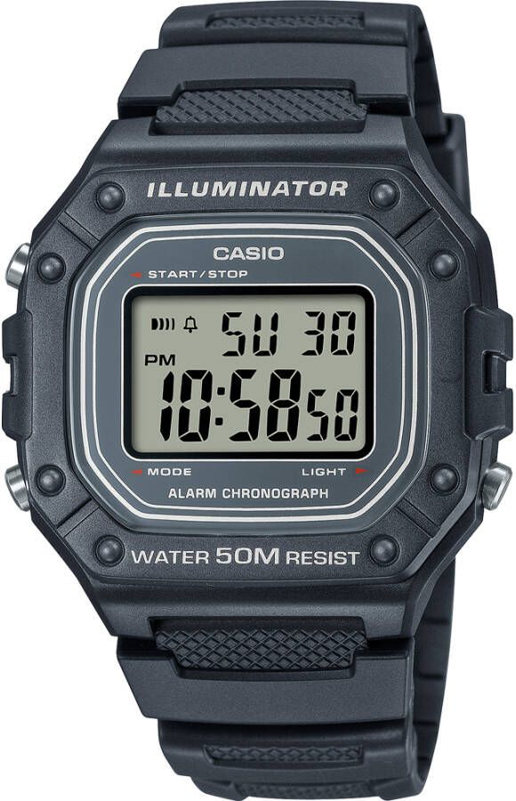 Casio Herenchronograaf COLLECTION W 218H 8AVEF Zwart