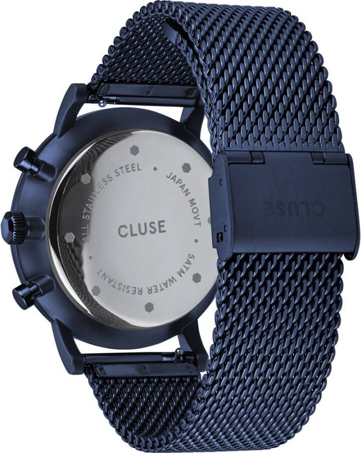 cluse Horloges Aravis Chrono Mesh Blauw