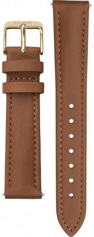 cluse Horlogebandjes Strap 16 mm Leather Gold colored Lichtbruin