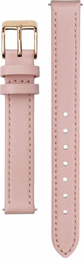cluse Horlogebandjes Strap 12 mm Leather Rosegold colored Roze