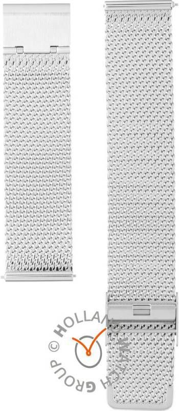 cluse Horlogebandjes Strap Mesh 20 mm Zilverkleurig