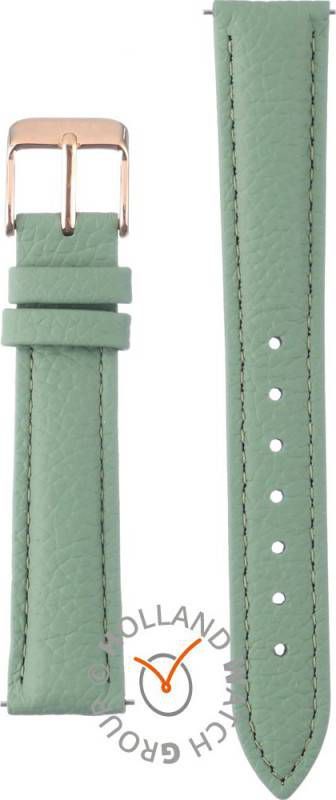 cluse Horlogebandjes Strap Leather Rose Gold Colored 16 mm Groen