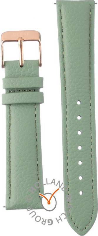 cluse Horlogebandjes Strap 18 mm Leather Rose Gold Plated Groen