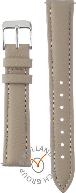 cluse Horlogebandjes Strap 16 mm Leather Silver Plated Taupe