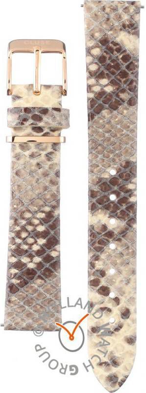 cluse Horlogebandjes Strap Leather 16 mm Rose Gold colored Lichtbruin