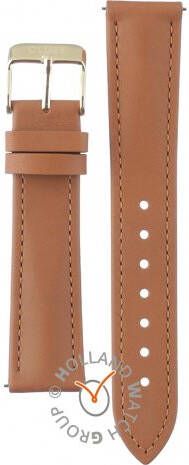 cluse Horlogebandjes Strap 18 mm Leather Gold colored Lichtbruin