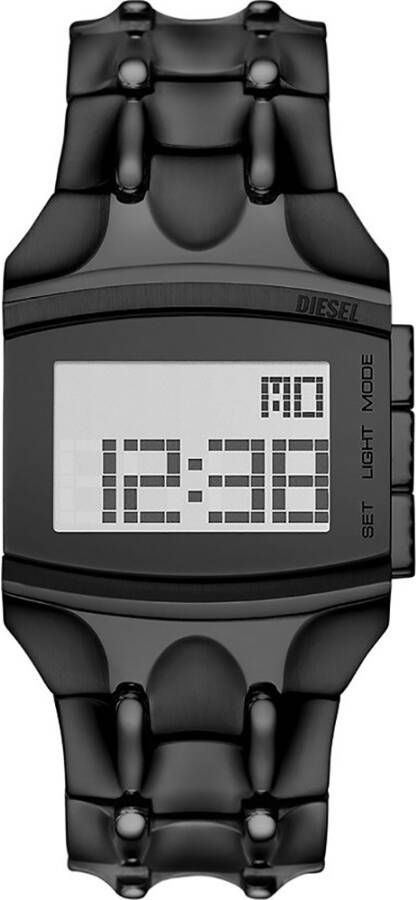 Diesel DZ2156 Croco digi Black Reptilia horloge