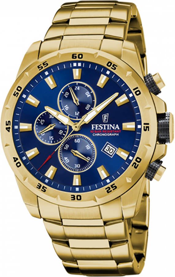 Festina Horloges Watch Chrono Sport Goudkleurig