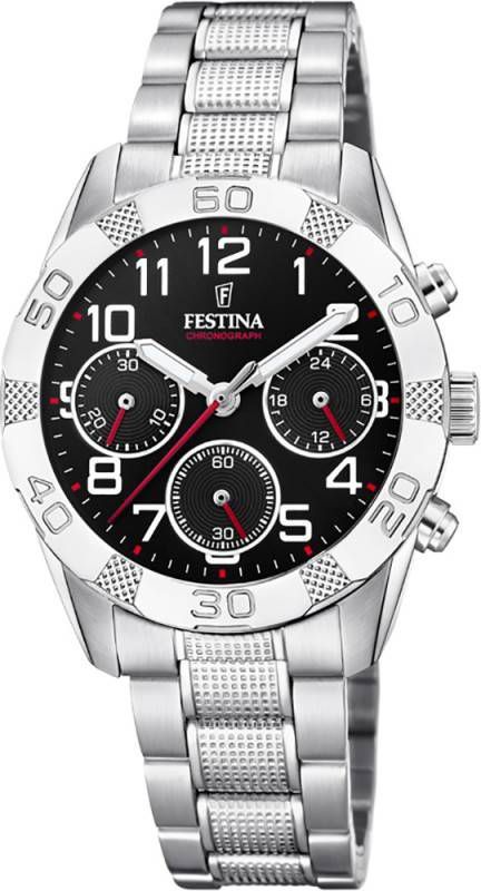 Festina Orologio Bambino Cronografo Collezione Junior , Grijs, Heren